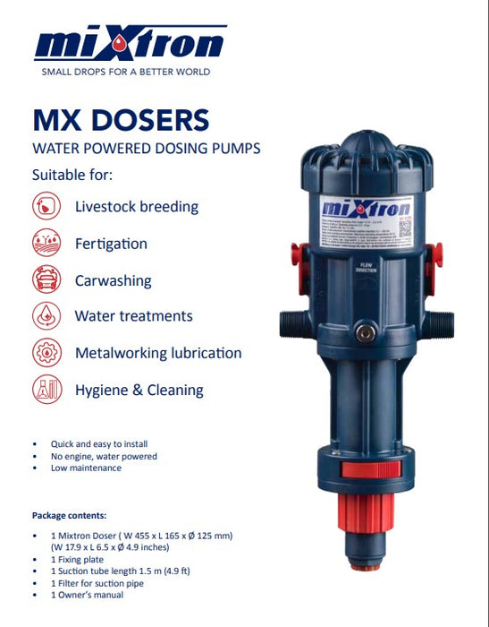 Mixtron MX250 P054 0.5%-4.0% Proportional Dosing Pump (0-40LPM)