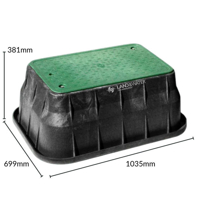 NDS 124BCB Commercial Rectangular Large Valve Box (699mm Width x 1035mm Long x 381mm Deep) - PERTH PICKUP ONLY