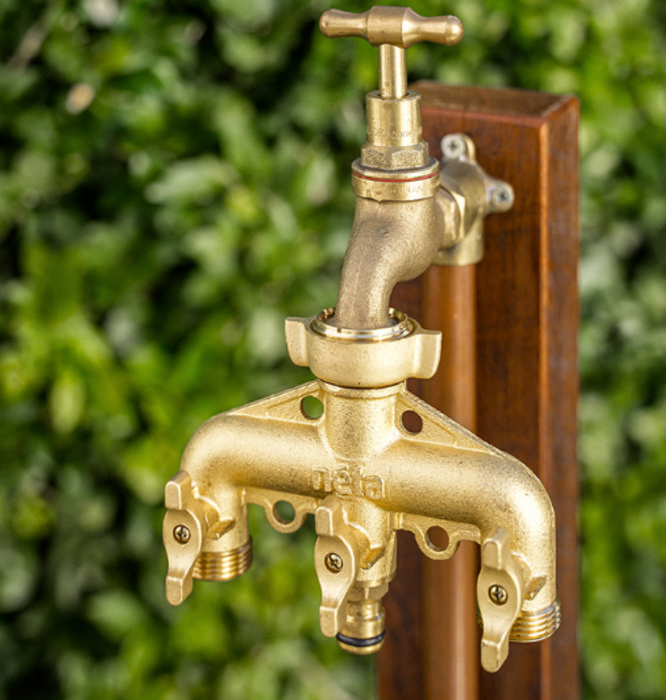 Neta 20mm Brass 3-Way Universal Tap Splitter