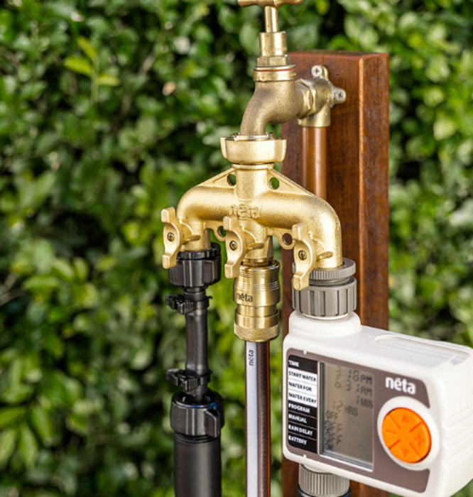 Neta 20mm Brass 3-Way Universal Tap Splitter