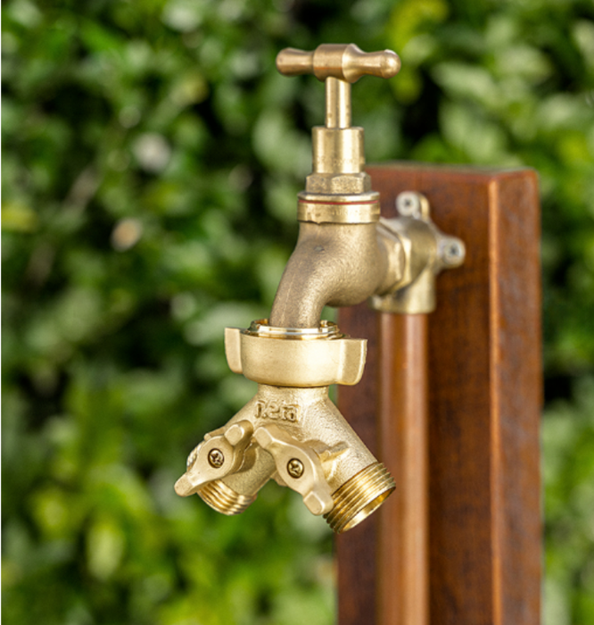 Neta 20mm Brass Universal Twin Tap Splitter with 20mm BSP Connection