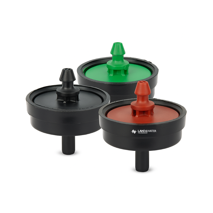 Netafim PC Pressure Compensating High CNL Pulse Irrigation Barb Dripper with Nipple Outlet & Built-in Anti-Drain (Working Pressure 1.4 - 4.0 Bar)