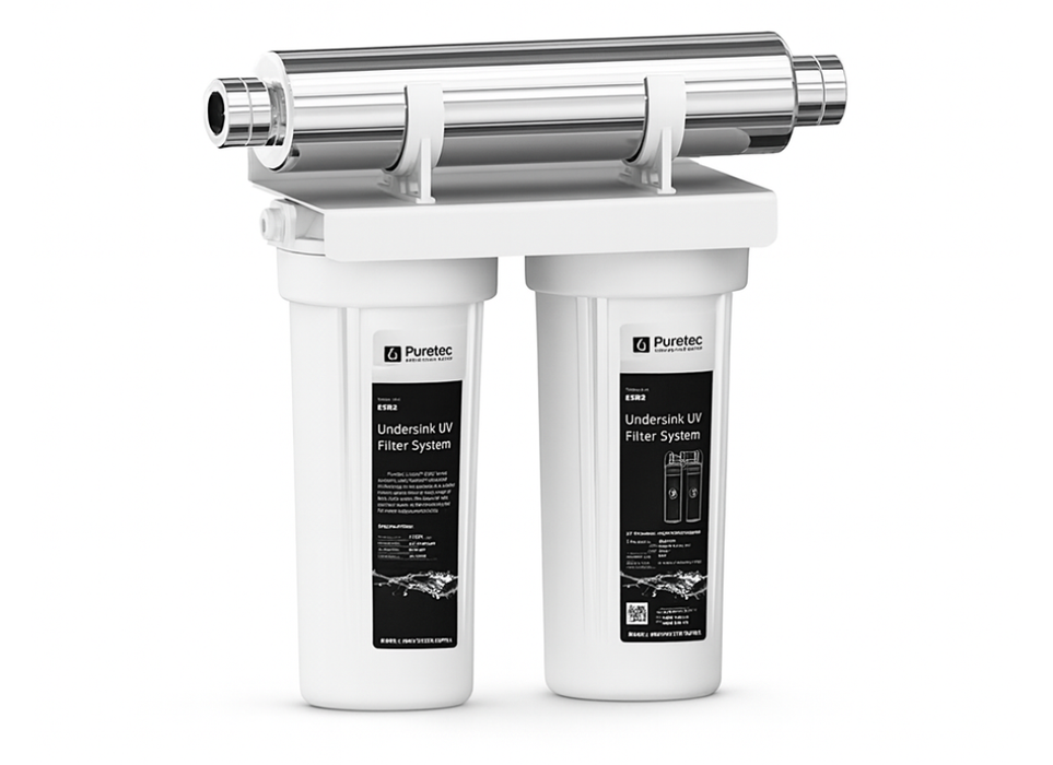 Puretec ESR2-Tripla Series Undersink UV Water Filter System with LED Mixer Faucet (8LPM)