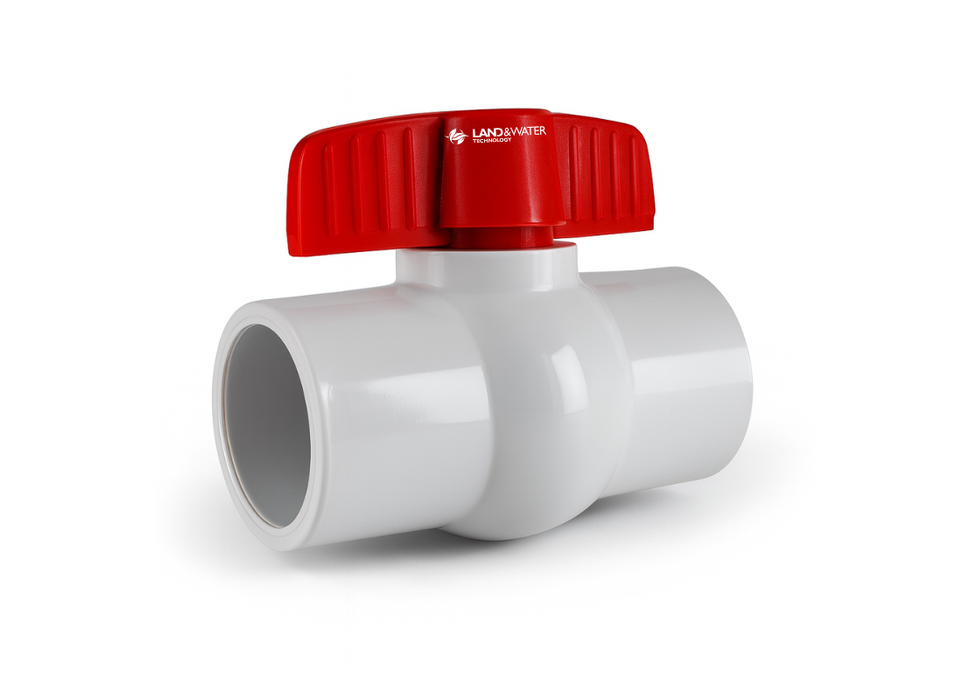 PVC Budget Ball Valves Red Handle (15-50mm) - Slip