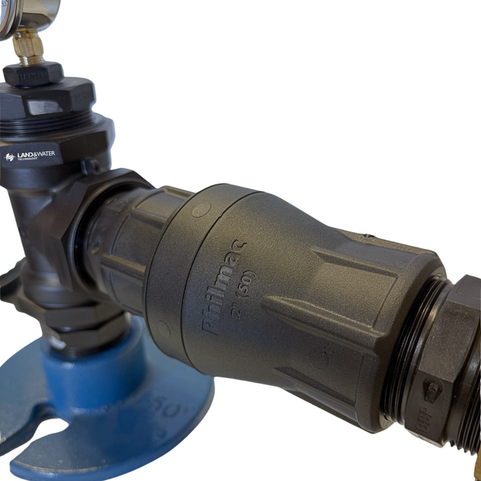 Poly Submersible Bore Pump Headworks Kit with Gauge, Check Valve & Gate Valve