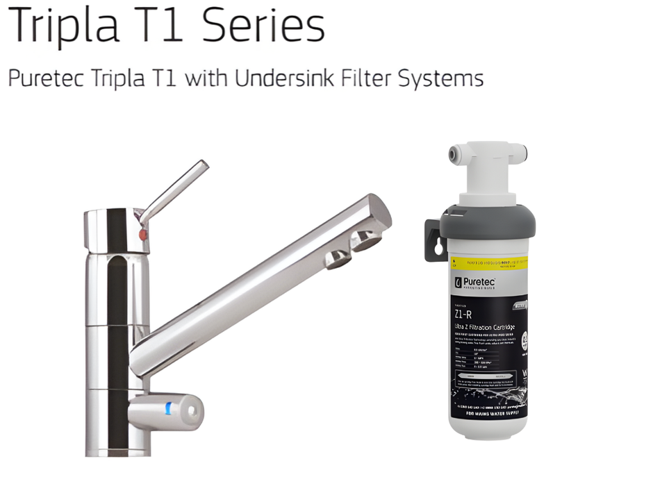 Puretec Tripla T-Series 3-Way Mixer Taps for Hot, Cold & Filtered Water (T1–T6 Range)