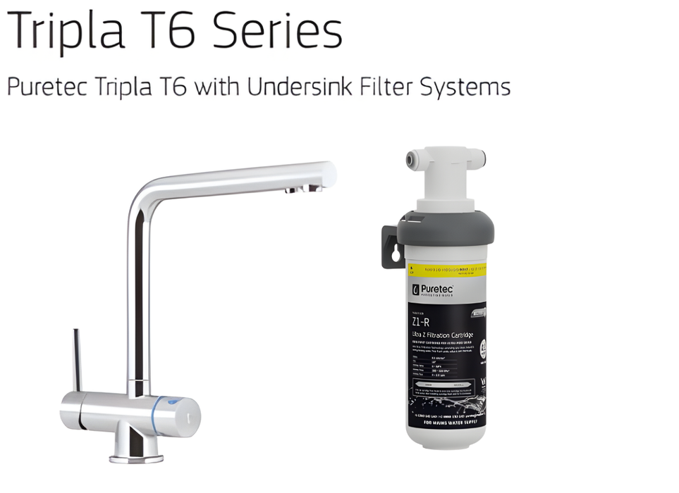 Puretec Tripla T-Series 3-Way Mixer Taps for Hot, Cold & Filtered Water (T1–T6 Range)