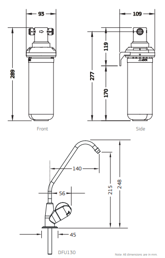 Puretec Z12 Quick Twist Undersink Water Filter System (5.5 LPM)