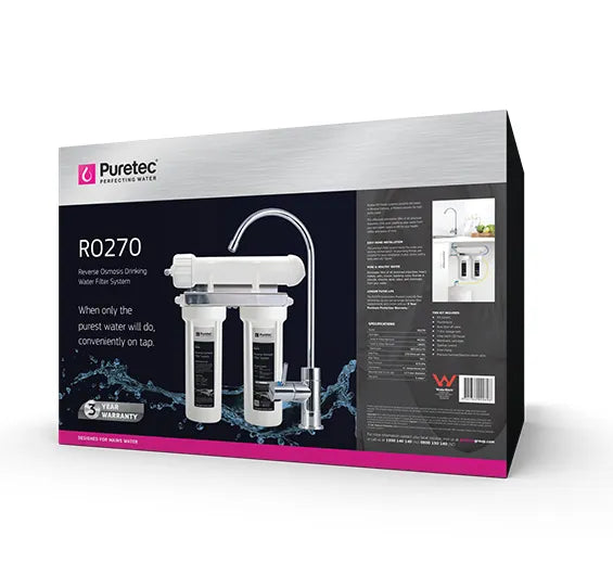 Puretec R0270 Reverse Osmosis Undersink Water Filter System (270LPD)