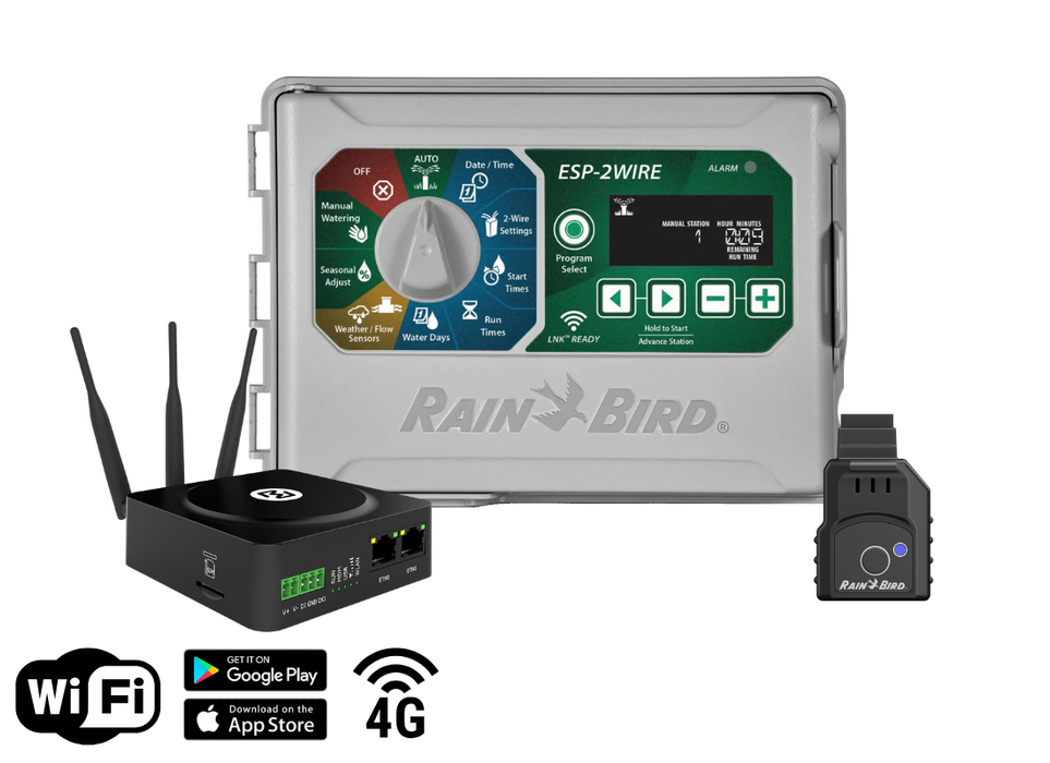 Rain Bird ESP-2WIRE 4G-Enabled Smart Irrigation Controller Package with WiFi Module & 4G Router