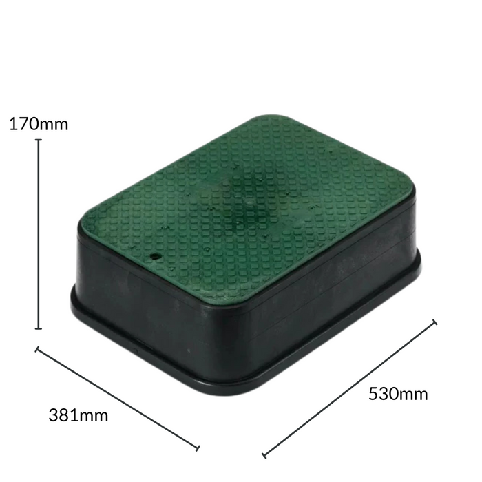 Rain Bird PVBJMBEXT 6" Jumbo Extention Rectangular Valve Box (530mm Long x 381mm Wide x 170mm Deep) - PERTH PICKUP ONLY