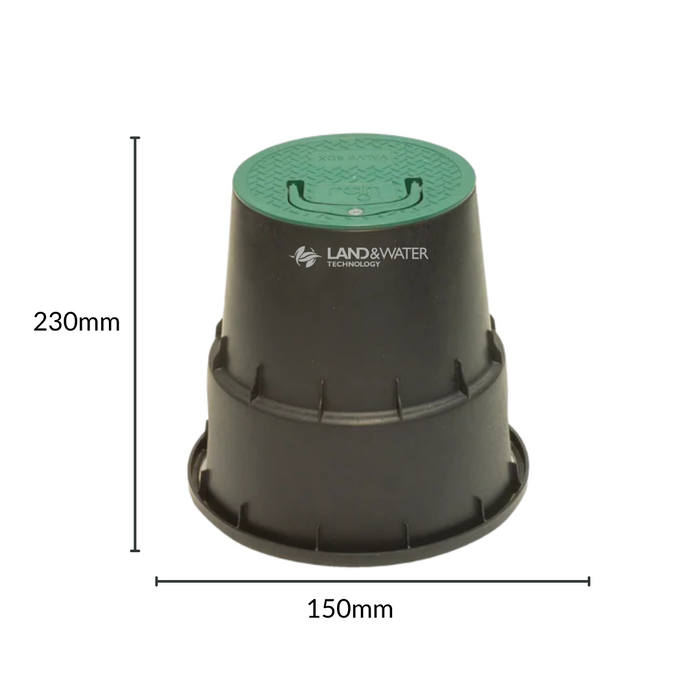 Rain PZCM 15 EzOpen Small Round Valve Box with Lifting Handle (150mm Diameter x 230mm Deep)