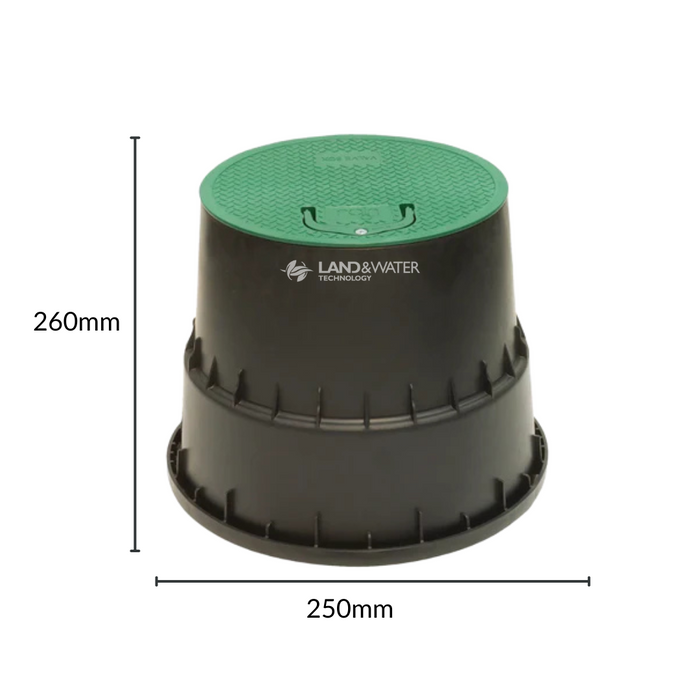 Rain PZCM 25 EzOpen Small Round Valve Box with Lifting Handle (250mm Diameter x 260mm Deep)