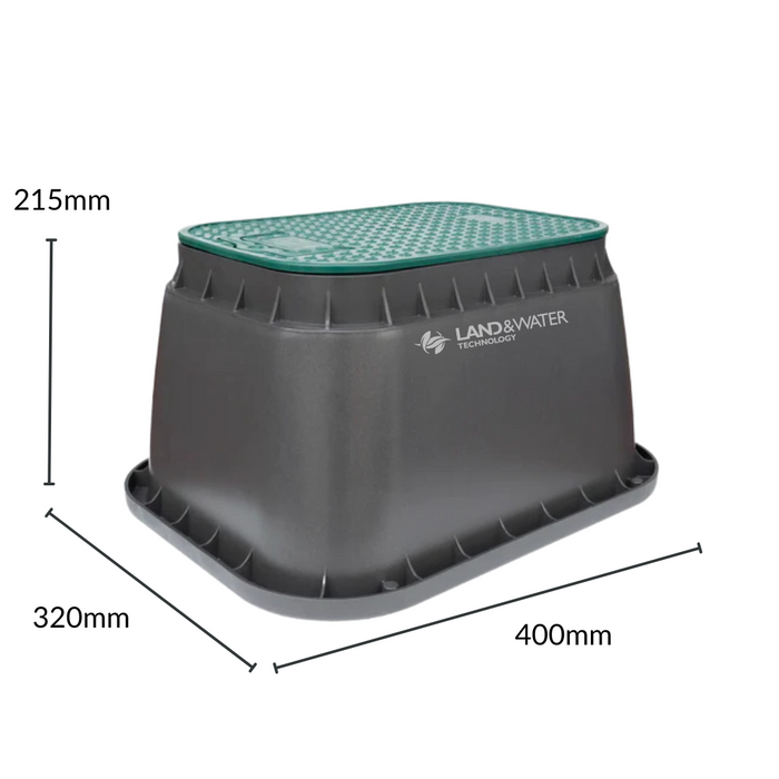 Rain PZRM 111 10" EzOpen Medium Rectangular Valve Box with Lifting Handle (320mm Wide x 400mm Long x 215mm Deep)