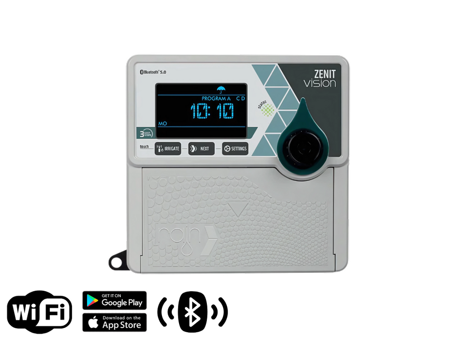 Rain Zenit Vision Smart Irrigation Controller with Fertigation Functionality, Bluetooth & Optional WIFI Connectivity