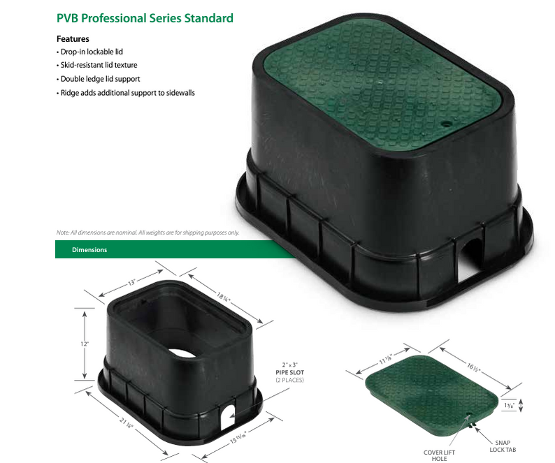 Irrigation Riser Box Rectangular Irrigation Valve Boxes | Shop Online