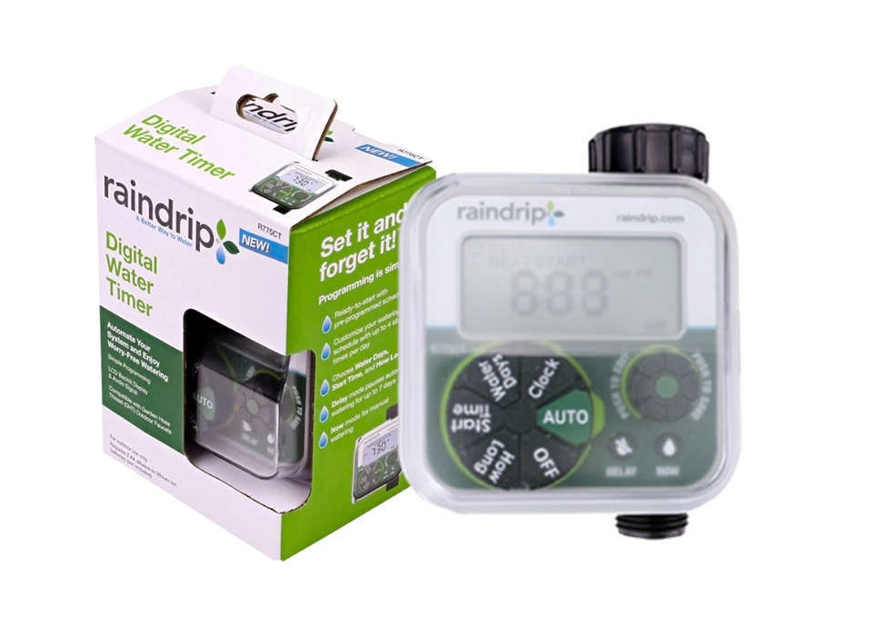 Raindrip Set 'n Flow Digital Tap Timer with Weatherproof UV‑Stabilised Housing