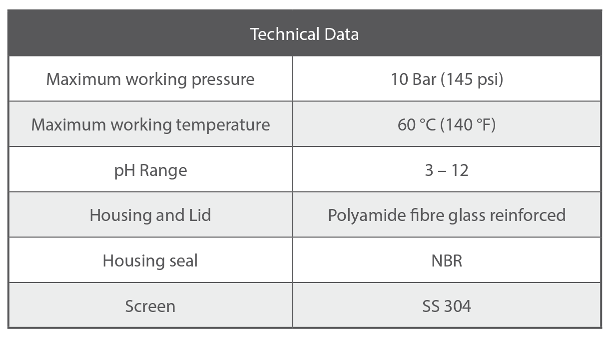 Rivulis F6150 100mm Twin Horizontal Flanged Polyamide Screen Filters