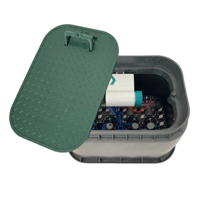 Rain Smart 4 Zone Packaged Valve Box Kit with Purevision Battery-Operated Bluetooth Controller