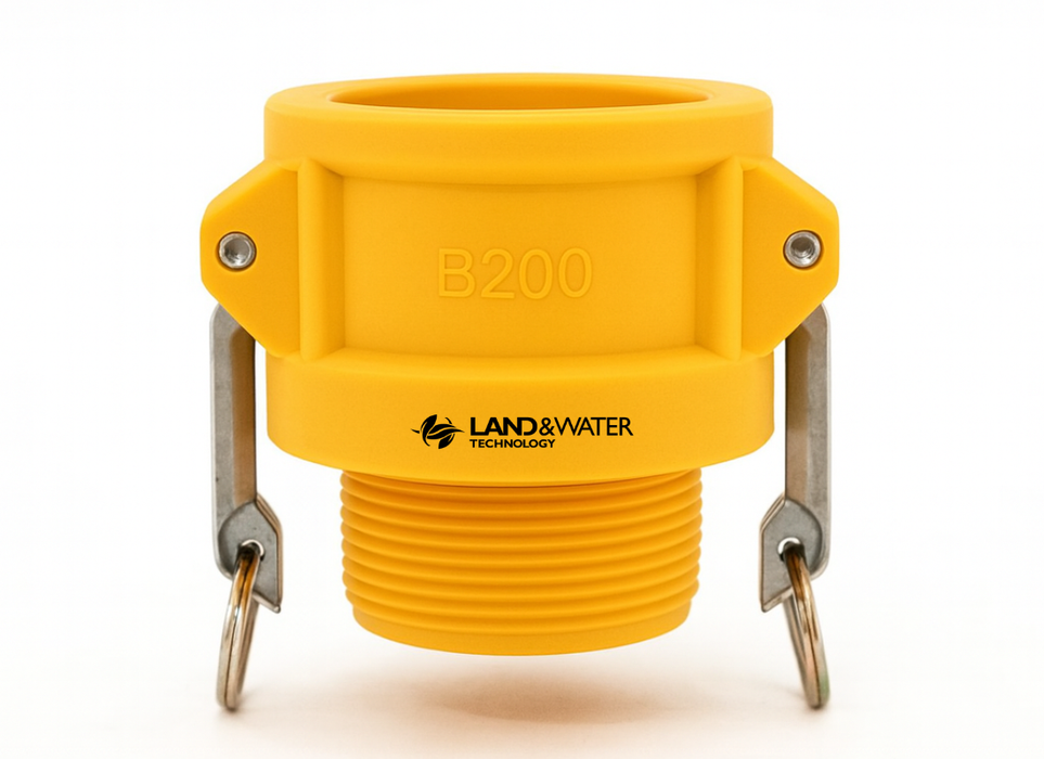 Type B Yellow Nyglass Camlocks (Female Camlock Lever × Male BSP Thread)