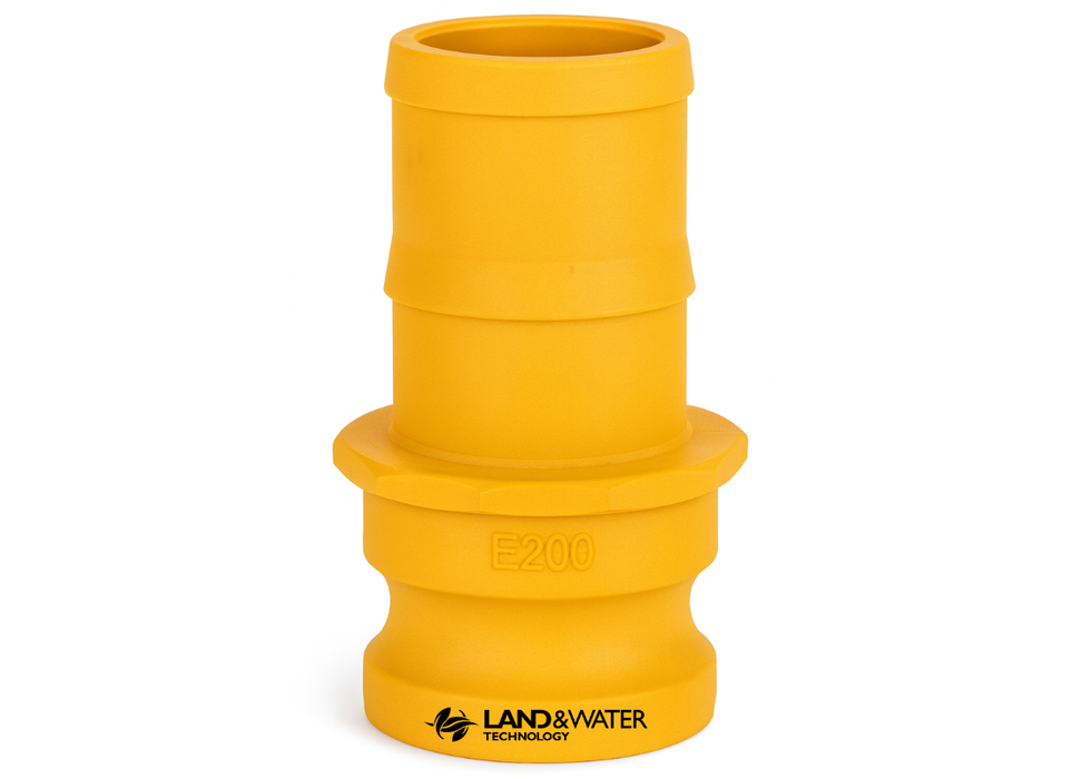 Type E Yellow Nyglass Camlocks (Male Camlock Adapter × Male Hose Tail)