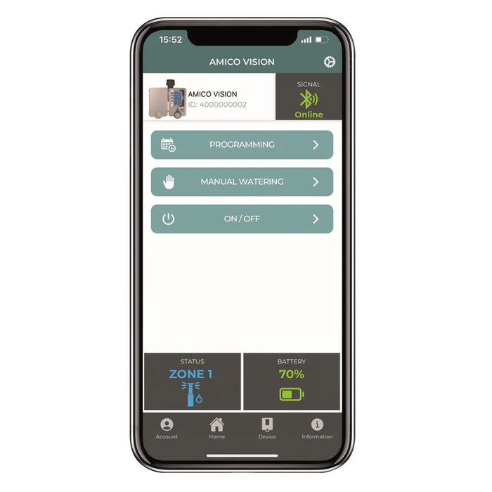 Rain Amico Vision 1 Smart Rechargeable Battery Tap Timer with Bluetooth & Optional WIFI Connectivity