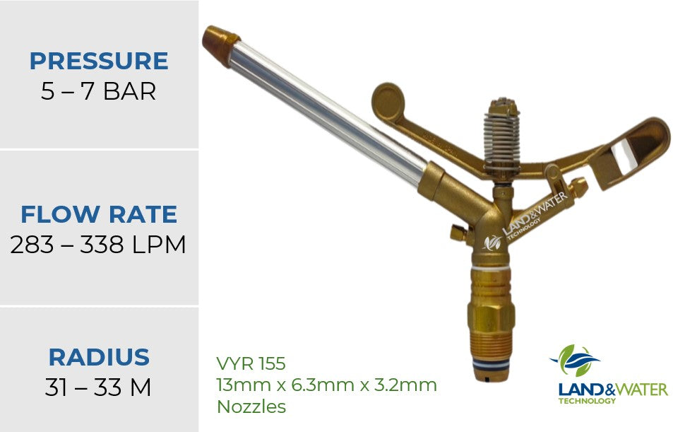 Vyrsa 155 Full Circle 32mm Male Brass Impact Sprinkler Body Only