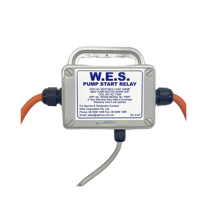 WES PRS7 3HP Pump Start Relay with 10AMP Plug up to 2.2kW 240v Pumps