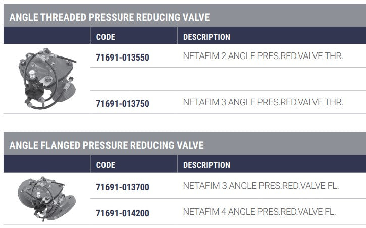 Dorot S100 PR Series Cast Iron Basic Hydraulic Pressure Reducing Angle Valves with 3-Way Selector