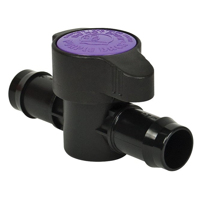 Antelco Purple Back Valve for Poly Pipe (13-25mm) - Barbed