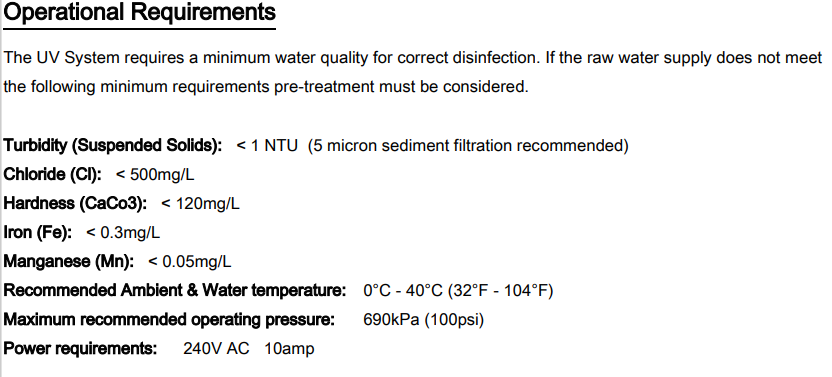 Aquacorp UV EB Series UVEB45 Multi-Lamp UV Water Steriliser Systems for Commercial & Light Industrial Applications (10.2m³/hr)