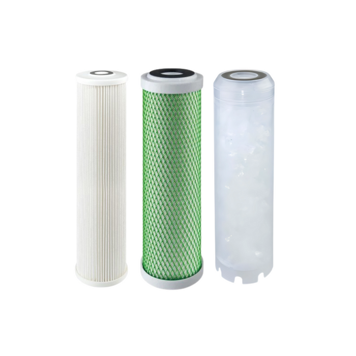 Atlas Filtri Triple Stage Complete Whole House Scale Reduction Filtration System 20" x 4.5" with SS Cover