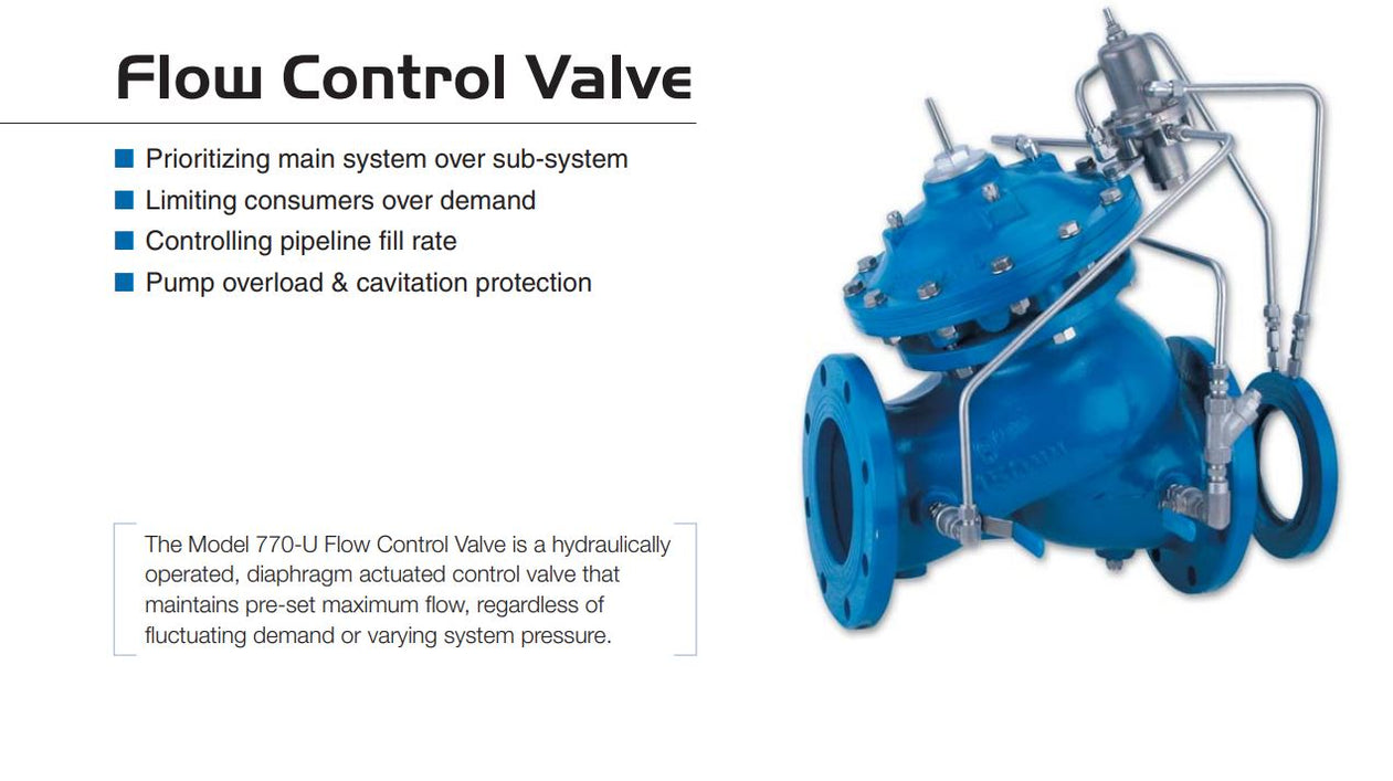 Bermad WW770U Hydraulic Flow Control Valve Shop Online