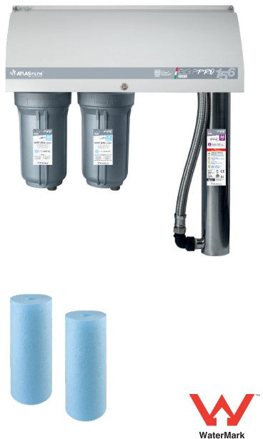 Atlas Filtri Big F Pro 156 10" x 4.5" SANIC Dual Stage UV Rainwater Filtration System with 56W Lamp (54LPM)