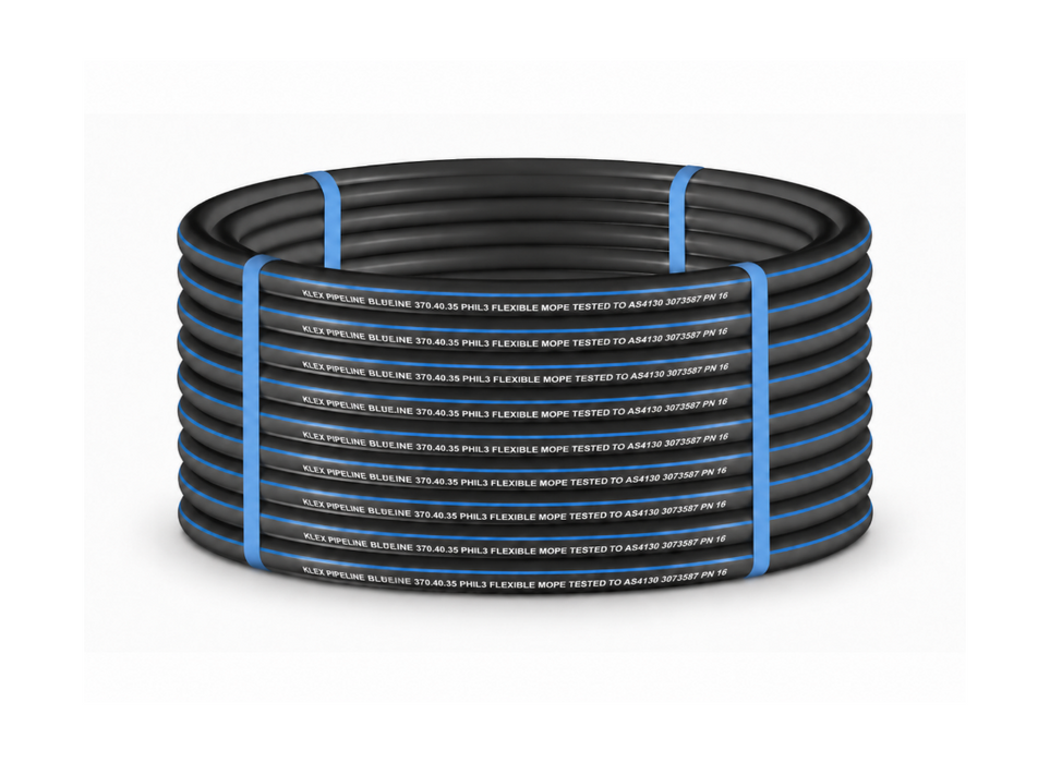 32mm Metric Blueline Poly Pipe Coil PN12.5 - PICKUP PERTH ONLY