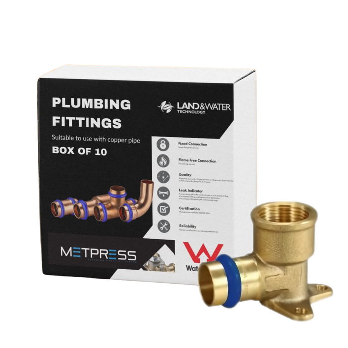 Metpress WaterMarked Series Brass Female Lugged Elbows Box of 10