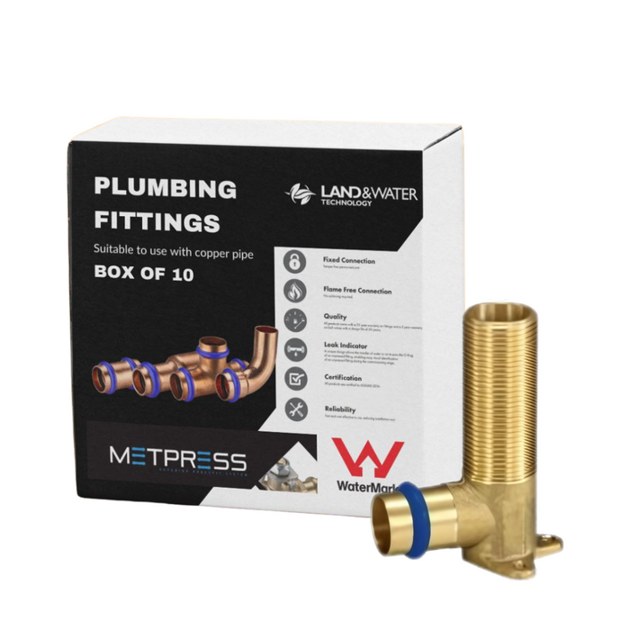 Metpress WaterMarked Series Brass Male Lugged Elbows Box of 10