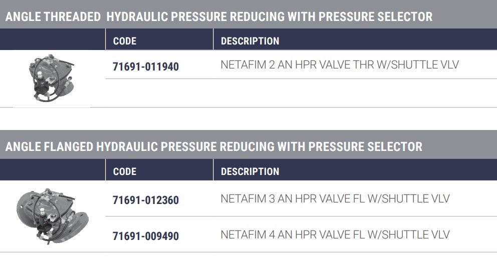 Dorot S100 PR Cast Iron Basic Hydraulic Pressure Reducing Angle Valve with 3-Way Pressure Selector Valve