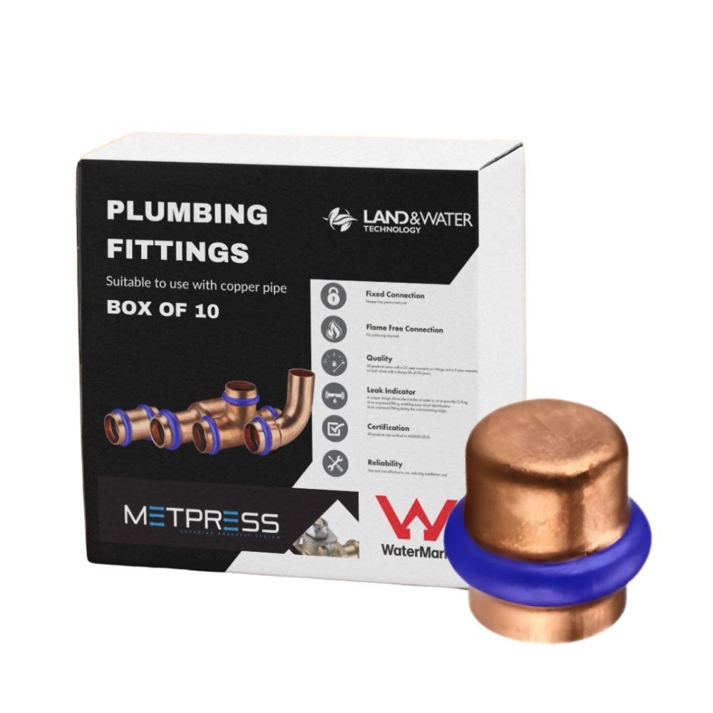 Metpress WaterMarked Series Copper End Caps Box of 10 | Shop Online