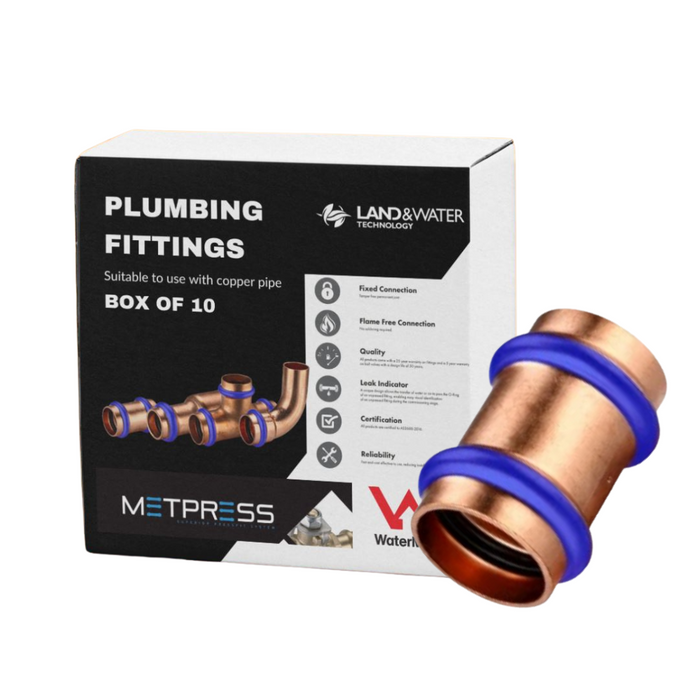Metpress WaterMarked Series Copper Slip Repair Couplings Box of 10