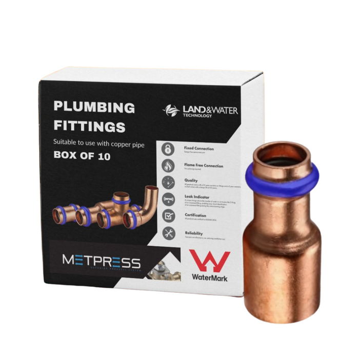 Metpress WaterMarked Series Copper Straight Reducers Box of 10