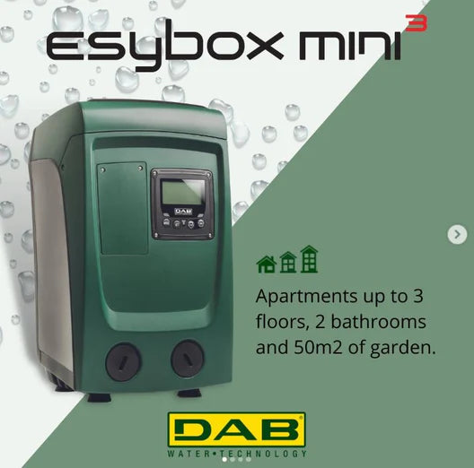 DAB Esytank 480 Litre Mains Water Boosting System with E.sybox Mini 3 0.85kW Pressure Pump Perth (Max 80LPM/500kPa)