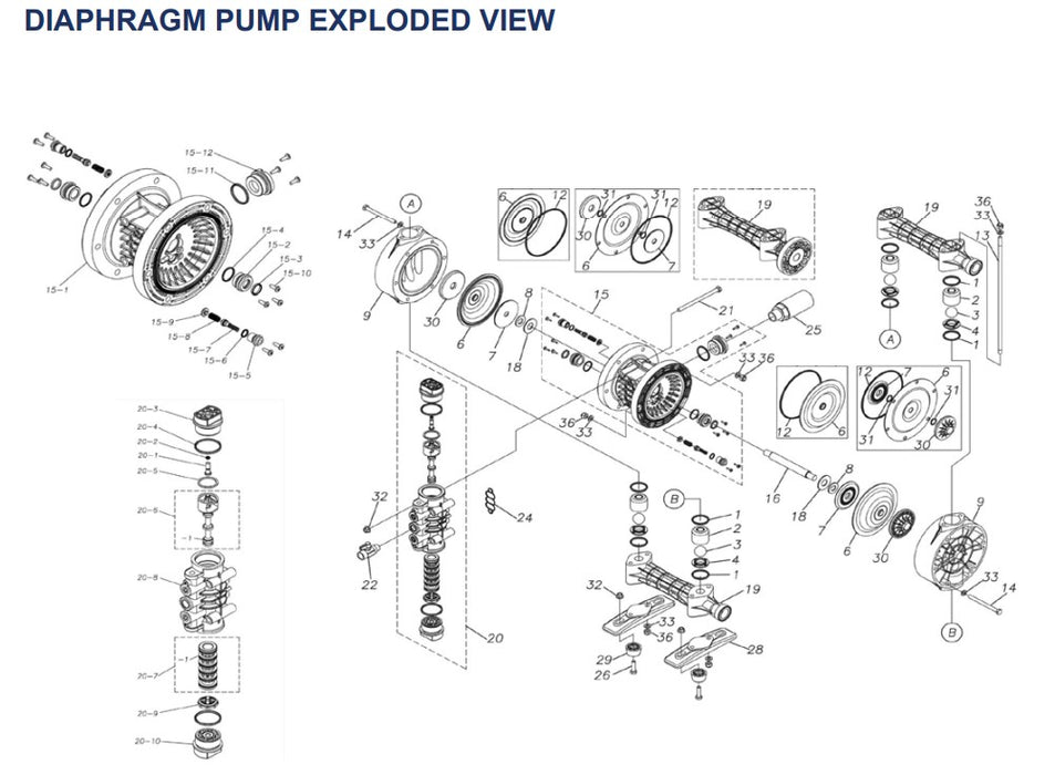 Macnaught DD19GN 20mm High-Flow Air-Operated Diaphragm Pump (Max 130LPM)