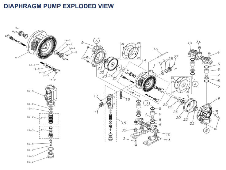 Macnaught DDP13PN 15mm High-Flow Air-Operated Diaphragm Pump (Max 60LPM)