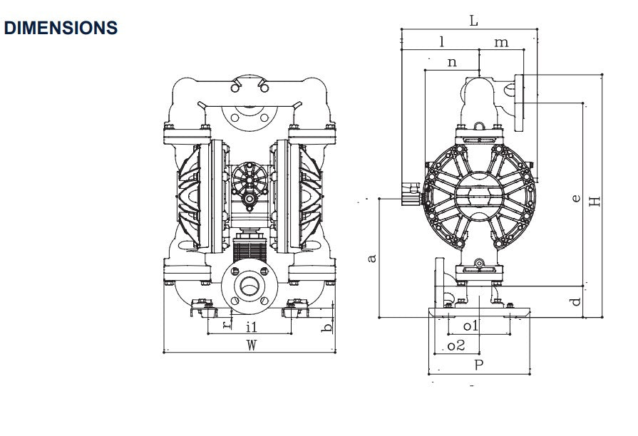 Macnaught DDP38AN 40mm High Flow Air Operated Diaphragm Pump (Max 600LPM)