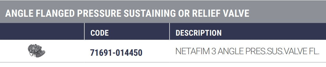 Dorot S100 PS Series Cast Iron Basic Hydraulic Pressure Sustaining Angle Valves with 3-Way Selector