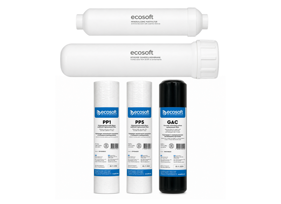 Land & Water 5-stage Reverse Osmosis RO Undersink Cartridge and Membrane Replacment Kit