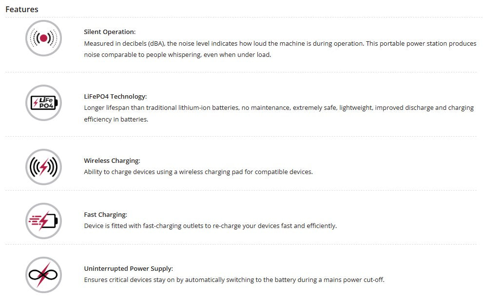Welling & Crossley WC-BG3600 3.60kW Portable Power Station with 3840Wh LiFePO₄ Battery, UPS & Solar Input