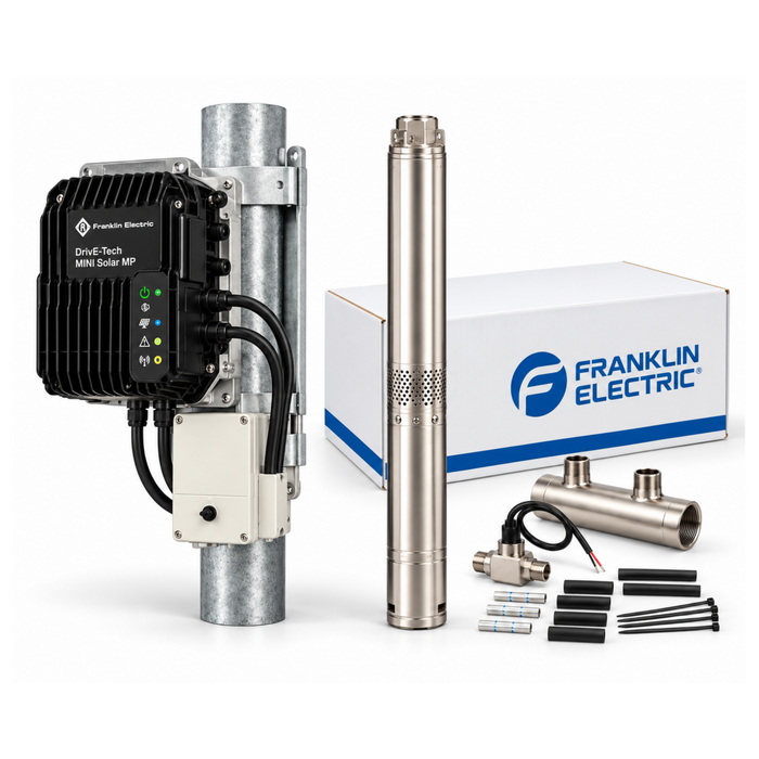 Franklin Electric 100DTMSP-1.1 4" Solar Bore Pump Kit Excluding Panels - Post Mount