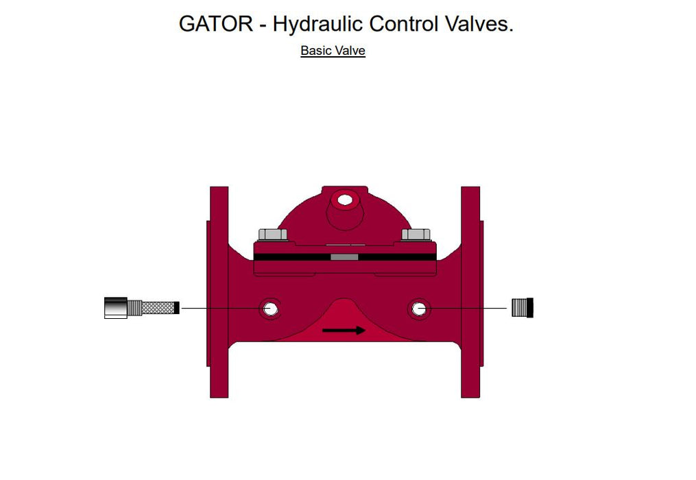 Gator W Series Cast Iron Flanged Basic Hydraulic Valves with Finger Filter PN16 (50mm-150mm)